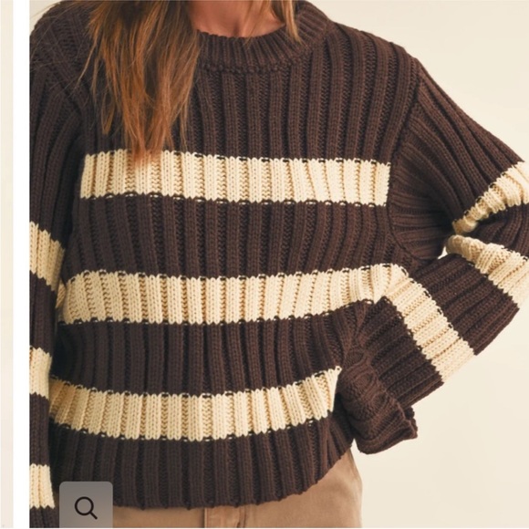 Zara Brown & Cream Sweater - Picture 6 of 14